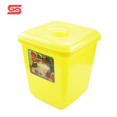 household kitchen eco seal plastic rice storage container 20kg with wheels