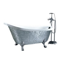 Portable one person use acrylic claw foot bathtubs for adults